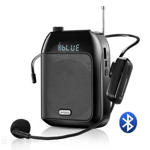 Bluetooth UHF Wireless Voice Amplifier Portable For Teaching Lecture Tour Guide Promotion U-Disk Megaphone Microphone Speaker