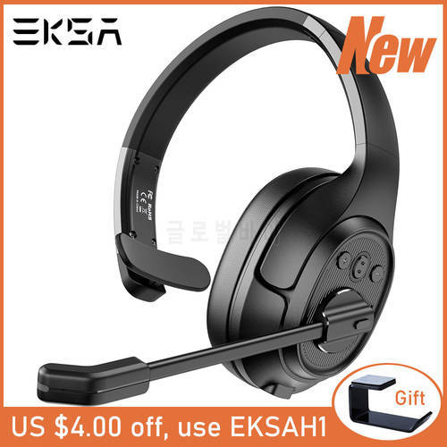 EKSA H1 Wireless Headphones with Mic Environmental Noise Cancelling Headphone Trucker Bluetooth Headset for Call Center Headset