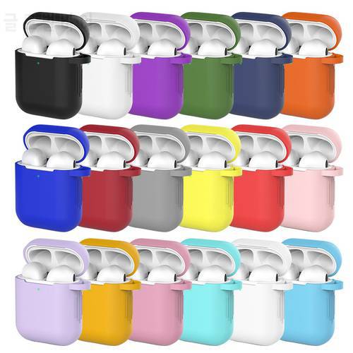 Earphone Case For Apple AirPods 1 2 Soft Silicone Cover Wireless Bluetooth Headphone Protective Case For AirPods 2 Air Pods Case