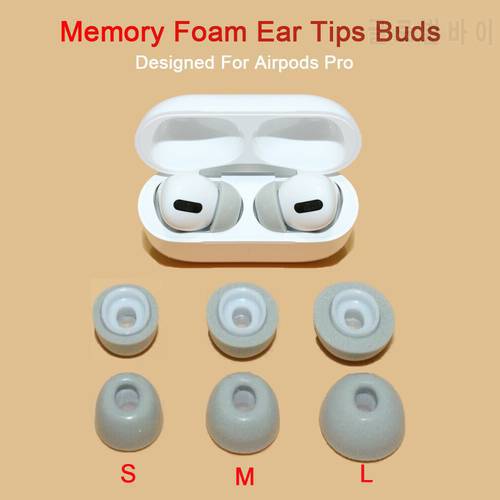1pair Noise Reduction Memory Foam Ear Tips for Airpods Pro Replacement Earbuds Cover Earphone Earplugs For Apple Airpods Pro