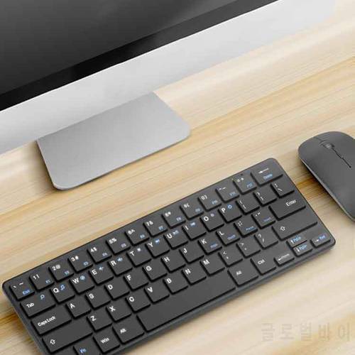 Ergonomic Mouse Keyboard 3 Gears 1200 DPI Laptop Notebook Combo 2.4G Wireless 64 Keys PC Mini MiceKeypad Set with USB Port