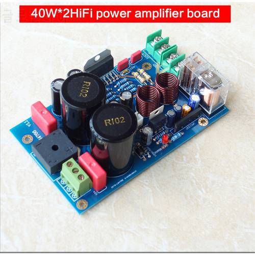 40W*2 HiFi Power Amplifier Board DIY AC Dual 12-24V LM4766 Digital Power Amplifier Board Gold-plated PCB Kit/finished Board