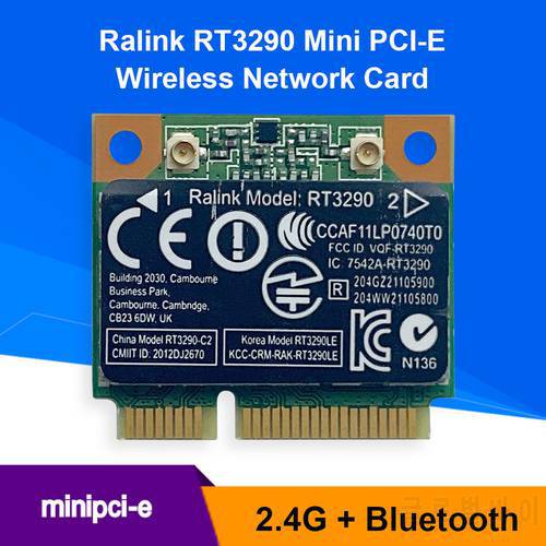 150Mbps 2.4Ghz RT3290 802.11B/G/N Wireless Wlan WIFI + Bluetooth-compatible 3.0 Half Mini PCI-E Card for HP CQ58 M4 M6 4445S DV4