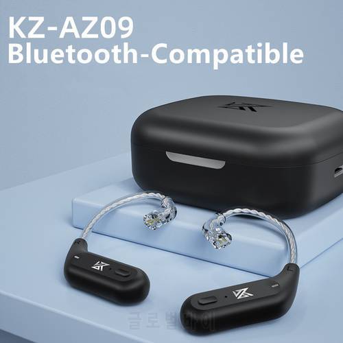 KZ AZ09 Wireless Earphones Bluetooth-Compatible 5.2 Wireless Ear Hook C Pin Headphones Cables Connector With Charging Case