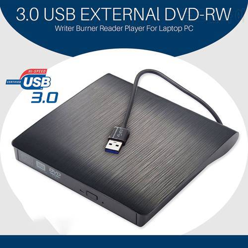 Portable USB 3.0 DVD-ROM Computer Optical Drive PC External Slim CD ROM Disk Reader DVD Player Desktop PC Laptop DVD Player