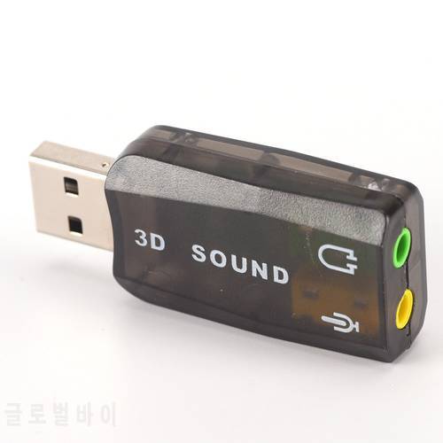 3D USB Sound Card USB Audio 5.1 External USB Sound Card Audio Adapter Mic Speaker Audio Interface For Laptop PC Micro Data