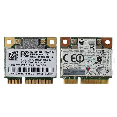 RTL8191se Half PCI-E Wireless Wifi Card Module FRU 43Y6553 60Y3177 for IBM Lenove Thinkpad X200S X201 802.11BGN Accessories