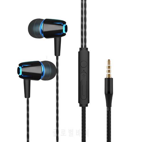 Wired Earphones 3.5mm Universal 1.2m In-Ear Earbuds Headsets Music Plug Stereo Headphone For Phone PC Laptop Tablet MP3
