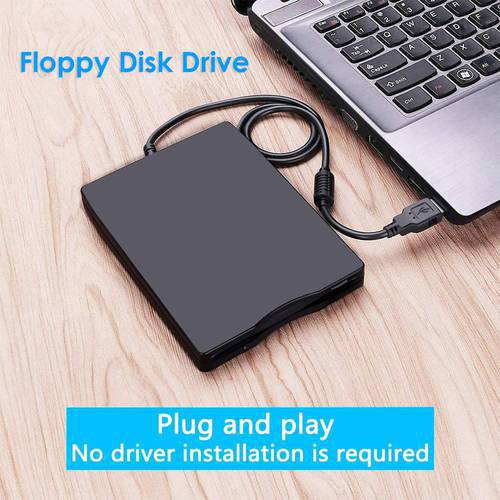 Portable 3.5 inch USB Mobile Floppy Disk Drive Plug-and-Play Connection 1.44MB External Diskette FDD for Laptop Notebook PC