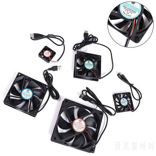 40mm 60mm 80mm 90mm 120mm DC5V USB Connector Quiet Cooling Fan For DIY Cooling Router Game TV Box Power Supply