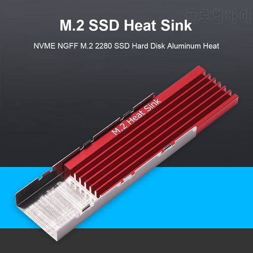 M.2 SSD NVMe Heatsink Cooler M2 2280 SSD Solid State Hard Disk Radiator M.2 NVME NGFF Aluminum Heat Sink Cooling Thermal Pad