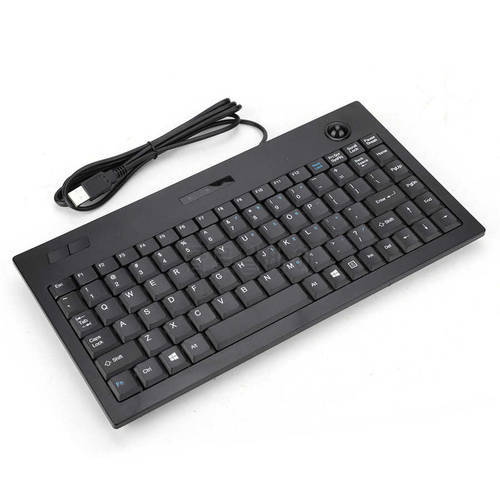 88 keys USB Wired Gaming Keyboard Trackball USB Industrial Silent Business Keyboard for Desktop Laptop Home Office