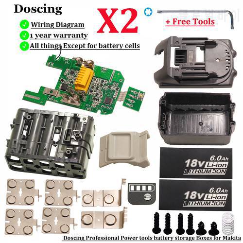Doscing Plastic Case Nesting Single cell Protection Detection Protection Board PCB for Makita 18v Battery BL1840 BL1850 BL1830