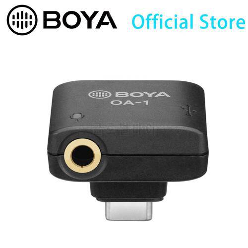 BOYA OA-1 Mini Audio Adapter 3.5mm TRS to Type-C for DJI OSMO™ Action Charging and Data Transmission for 3.5mm TRS Microphone