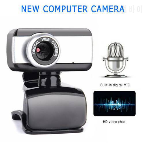 480P HD Webcam USB 2.0 Web Camera With Microphone Flexible Rotatable Design For Desktop Laptop PC Support Windows Systems