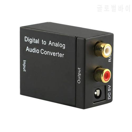 Digital to Analog Audio Converter Optical Fiber Coaxial Signal to Analog DAC Spdif Stereo 2*RCA Decoder