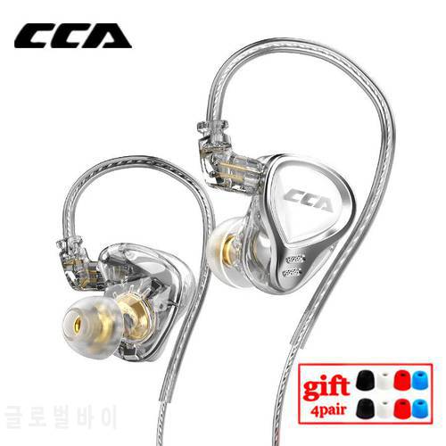 CCA CA16 PRO 7BA+1DD Hybrid Driver In Ear Earphone HIFI Monitoring Headset Sport Noise With 2PIN Cable C12 ZSX ZAS VX CA16PRO