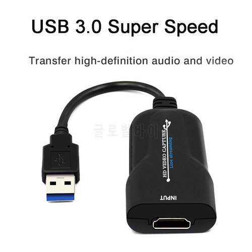 Portable USB 3.0 Game Capture Card 1080P HDMI-Compatible Video for Reliable Streaming Adapter For Live Broadcasts Video Record
