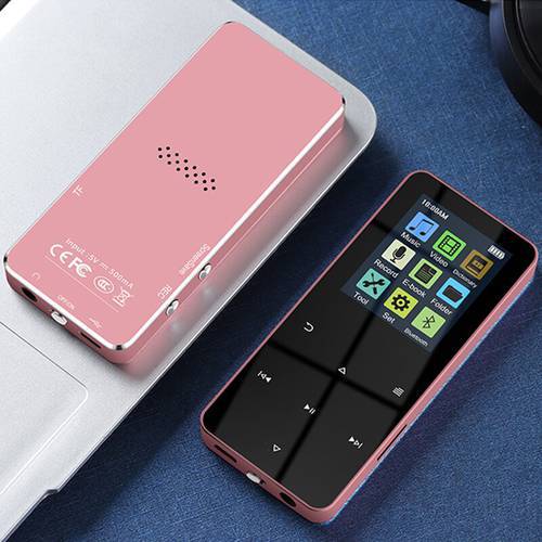 2022 New 1.8 Inch Metal Touch MP3 MP4 Music Player Bluetooth-compatible 4.2 Support Card With FM Alarm Clock Pedometer E-Book