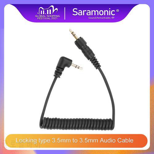 Saramonic Locking type 3.5mm to 3.5mm TRS to XLR Male microphone output Universal audio cable for Wireless Receivers