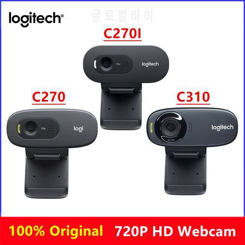 Logitech C270/C270i/C310 HD Webcam 720P Built-in Micphone USB2.0 Computer Camera For PC Chat Camera 100% Original