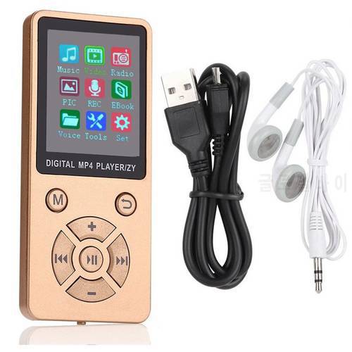 T1 Wireless Lightweight MP3 MP4 Music Player With Screen Ultra-thin Portable Mini Player Adjustable Mode Button Type