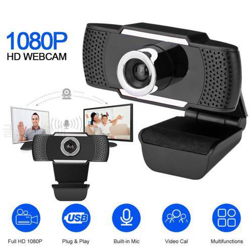 NEW Webcam HD 1080P/720P/480P USB Computer Camera With Built-in Mic Rotatable Web Cam For Live Video Calling Conference Work
