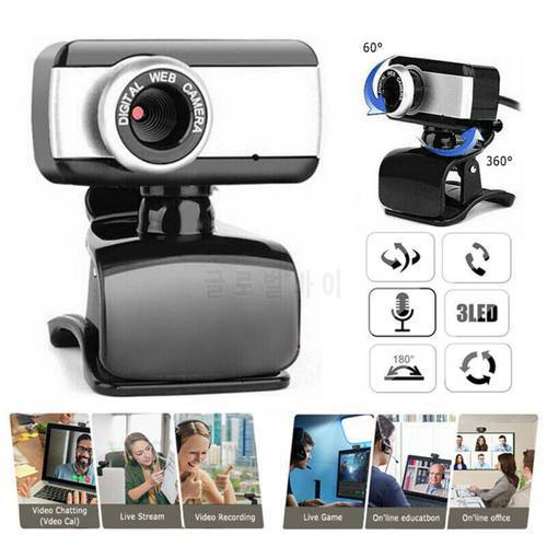 HD Zoom Manual Focus Webcam Flexible Rotatable With Microphone USB 2.0 Web Camera For Desktop/Laptop/PC Support Windows Systems