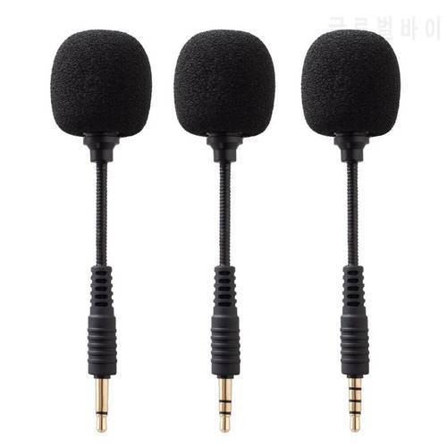 Mini Condenser Microphone 360 Degree Bent Clear Voice Headset Microphone Replacement Game Aux 3.5mm Speaker