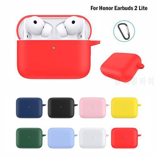 Soft Silicone Cases For Honor Earbuds 2 Lite Wireless Earphone Protective Cover For Earbuds 2 lite Charging Bags Anti Lost Strap