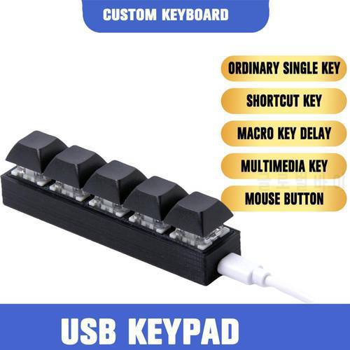 5keys OSU Mini Keyboard Macro keypad RGB DIY Customize Shortcut Keyboard Gaming Keyboard Programmable Mechanical Keyboard