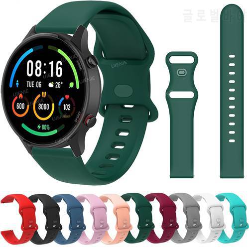 Silicone Watch Band for Xiaomi Mi Watch Color Sports Edition Strap Bracelet 22mm Watchband for Mi Watch Color / gt 2 46mm correa