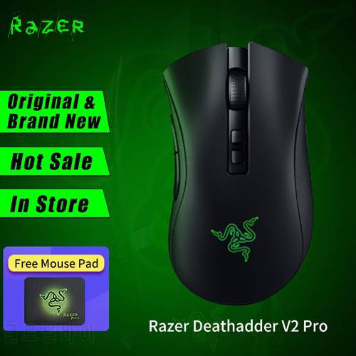 Razer DeathAdder V2 Pro Wireless 20000DPI 2.4Ghz Programmable Buttons Gaming Mouse best-in-class ergonomics for Pc Laptop