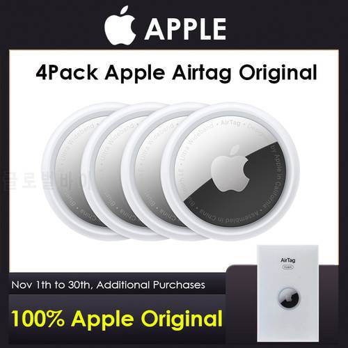 4Pack Apple AirTag Track Genuine-(Key Finder Search Smart Tag Tracker GPS Label Locator For Children Pet Dogs Cat keychain)