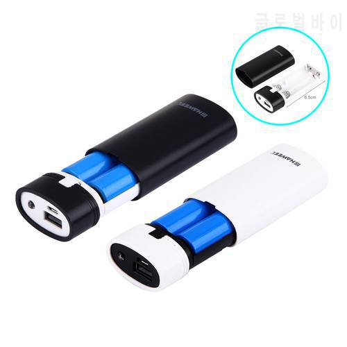 Portable 2 Slots 18650 USB Power Bank Battery Charger Case DIY Box With LED Flashlight Power Bank Shell For Smart Phone MP3