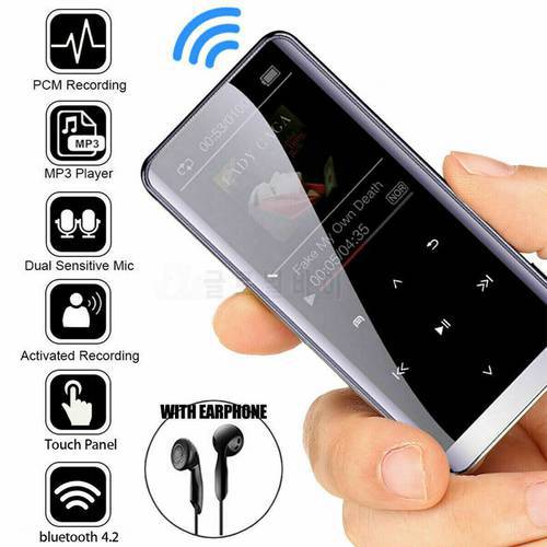Bluetooth Full Touch Screen Portable Walkman MP4 Player E-book Carry Version Novel Reading Mp3 Music Recording With Earphone