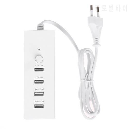 4 Ports Multifunction USB Charger Quick Charging Smart Plug Power Strip 5V 2A Extension Socket Home Electronics EU Charger