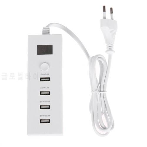 High Speed 4 Port USB Charging Dock Station Quick Charger USB Splitter Adapter USB Power Hub with Switches For PC Laptop EU Plug