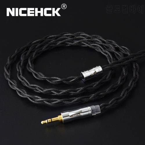 NiceHCK Earphone Cable C4-1 6N UPOCC Copper Silver Plated Wire 3.5/2.5/4.4mm Plug MMCX/2Pin/QDC/NX7 Pin For KXXS TANCHJIM NX7