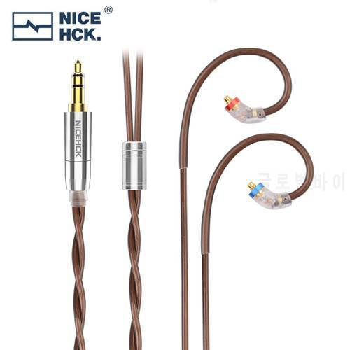 NiceHCK CafeFlag 6N Litz Silver Plated OCC and Furukawa OFC Mixed Headset Cable 3.5/2.5/4.4mm MMCX/2Pin/QDC For CIEM Blessing2
