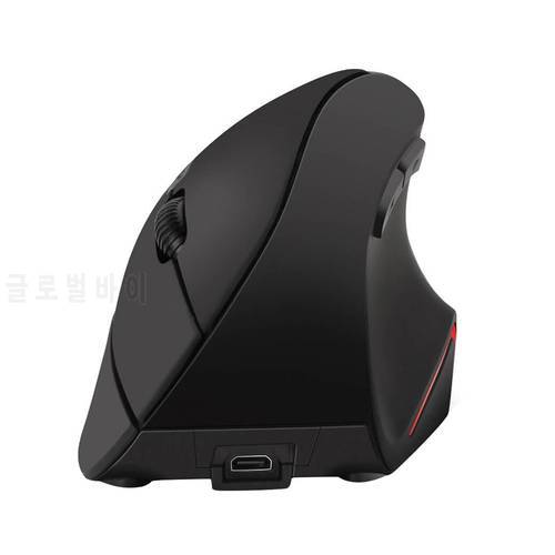 Computer Gaming Mice Optical Gamer Mouse Wireless Vertical Mouse 2400DPI Handheld Mice USB Receiver for Home Office Gamer
