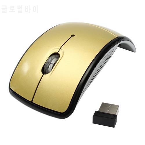 Ultra Thin 2.4 GHz Foldable Wireless Bluetooth Non-Slip Mouse with Mini USB Receiver for PC Laptop Notebook Tablet Pad