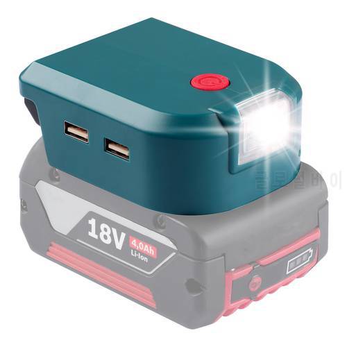 For Bosch 14.4-18V Lithium-Ion Battery USB Charger LED Work Light Cordless Power Source For BOSCH BAT618 BAT614