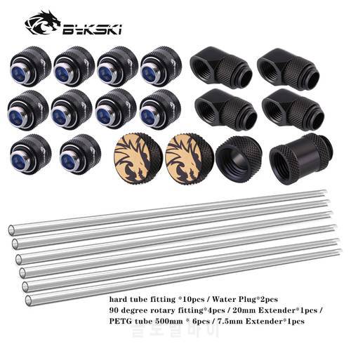 BYKSKI Fitting 90 Degree Hard Tube Fittings/Tube Kits Water Cooling Pc Computer Accessories Water Cooling Kit DIY G&391/4 Thread