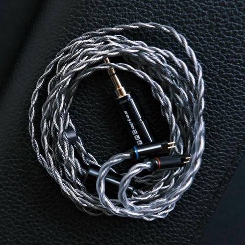 TACables Obsidian Earbuds upgrade Cable Black Litz Silver Plated 5N OCC wire 532cores for 0.78 MMCX QDC IE80 IM Earphones