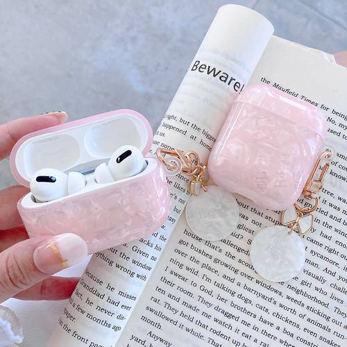 Dream fundas For AirPods 1 2 Case Cute Cute Conch Shell Pendant keyring Headphone Case For Airpods 3 Pro Silicone Earphone Cover