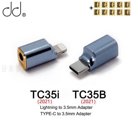 DD ddHiFi All-New TC35i TC35B 2021 Lighting TYPE-C to 3.5mm Adapter Audio Cable for iOS Android Mobile Phone Huawei Samsung
