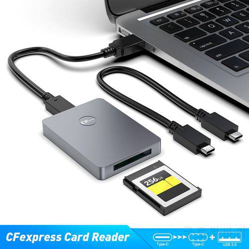 CR316 CFexpress Card Reader USB3.1 Gen2 Type B C Adapter Support CFE Memory Card 128G 256G 512G USB3.0 With Cable For SLR