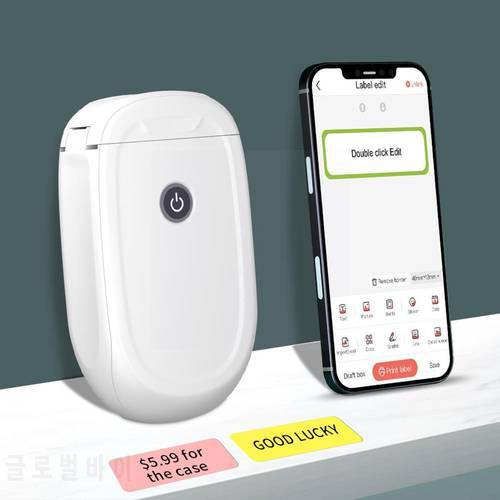 Wireless Label Printer Portable Label Printer With Roll Printer Paper Printing Label Thermal Bluetooth Label Fast Home Office