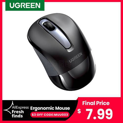UGREEN Mouse Wireless Ergonomic Shape Silent Click 2400 DPI For MacBook Tablet Computer Laptop PC Mice Quiet 2.4G Wireless Mouse